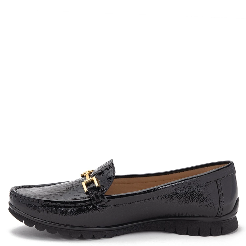 MOCASIN DE CUERO MUJER GACEL NEGRO TRINI - 3