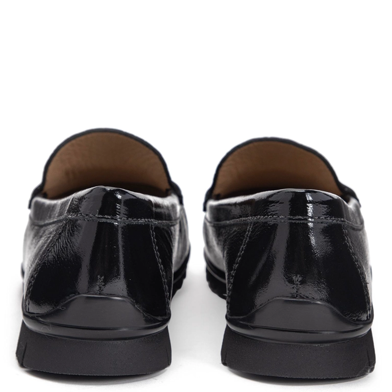 MOCASIN DE CUERO MUJER GACEL NEGRO TRINI - 5