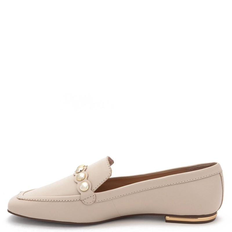 MOCASIN DE CUERO MUJER GACEL CRUDO FIORE - 1