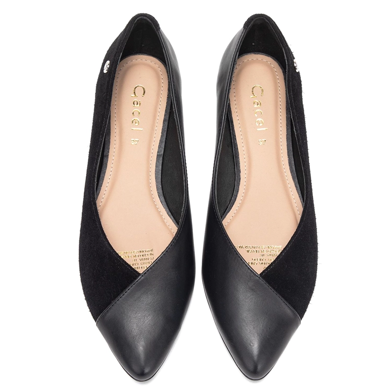 BALLERINA DE CUERO MUJER GACEL NEGRO KIM - 4