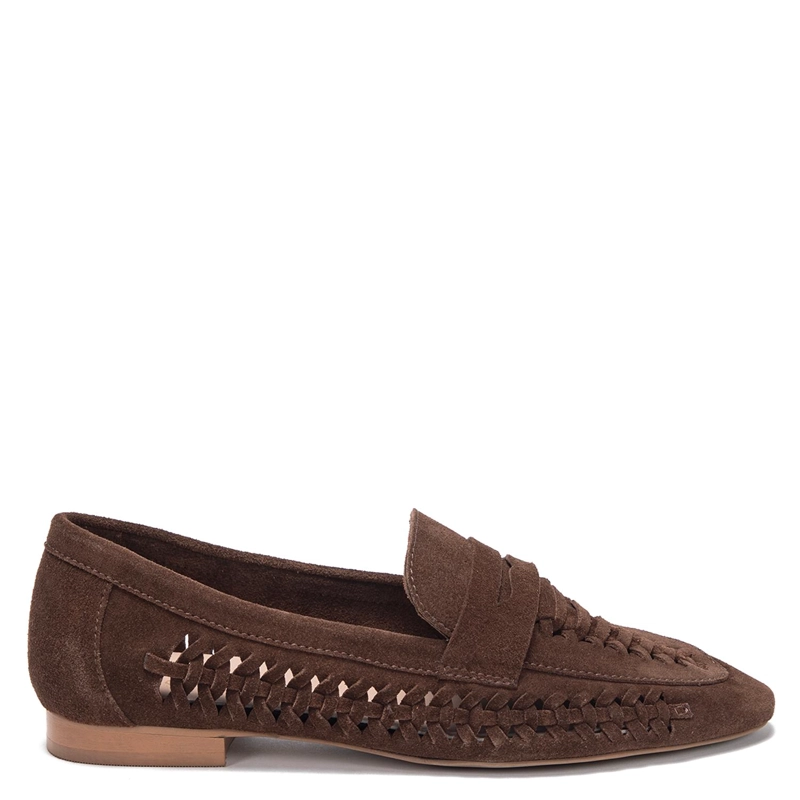MOCASIN DE CUERO MUJER GACEL CHOCOLATE ELODIE - 1