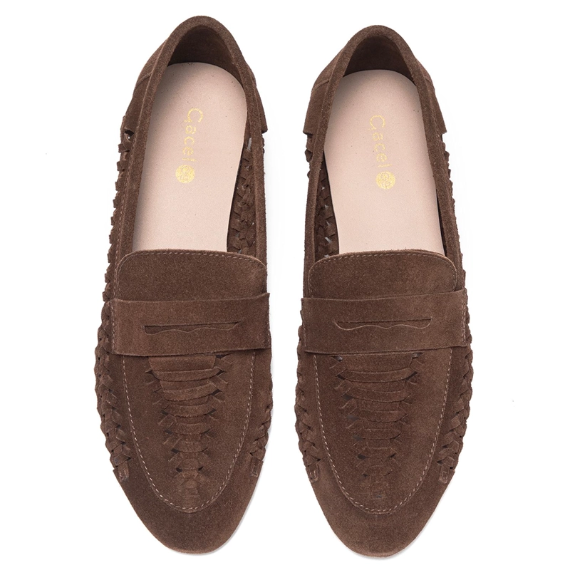 MOCASIN DE CUERO MUJER GACEL CHOCOLATE ELODIE - 4