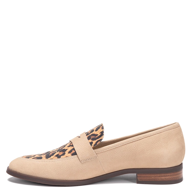 MOCASIN DE CUERO MUJER GACEL LEOPARDO CRUZ - 3