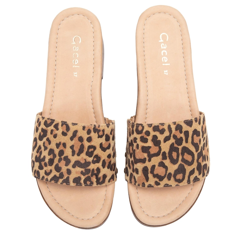 SANDALIA DE CUERO MUJER GACEL LEOPARDO RILEY - 4