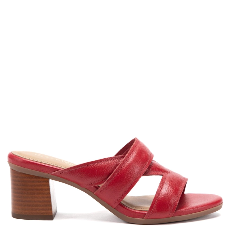 SANDALIA DE CUERO MUJER GACEL ROJO ROXXY - 1