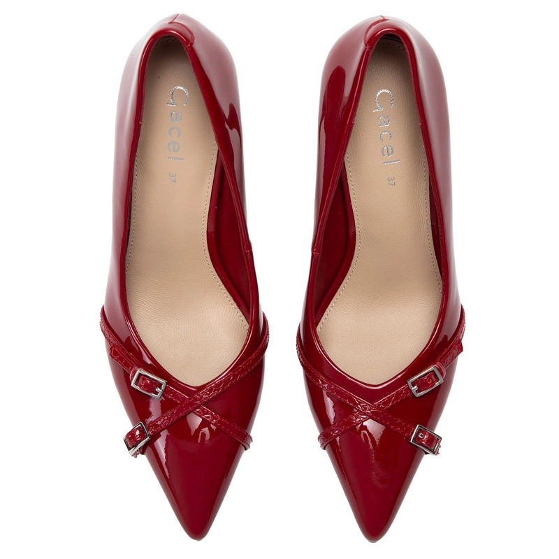 ZAPATO DE CUERO MUJER GACEL ROJO BEGA - 4