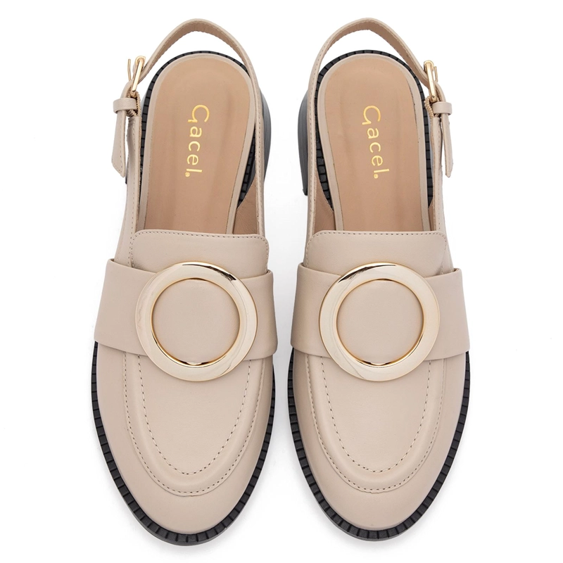 ZAPATO DE CUERO MUJER GACEL CRUDO SEFI - 4