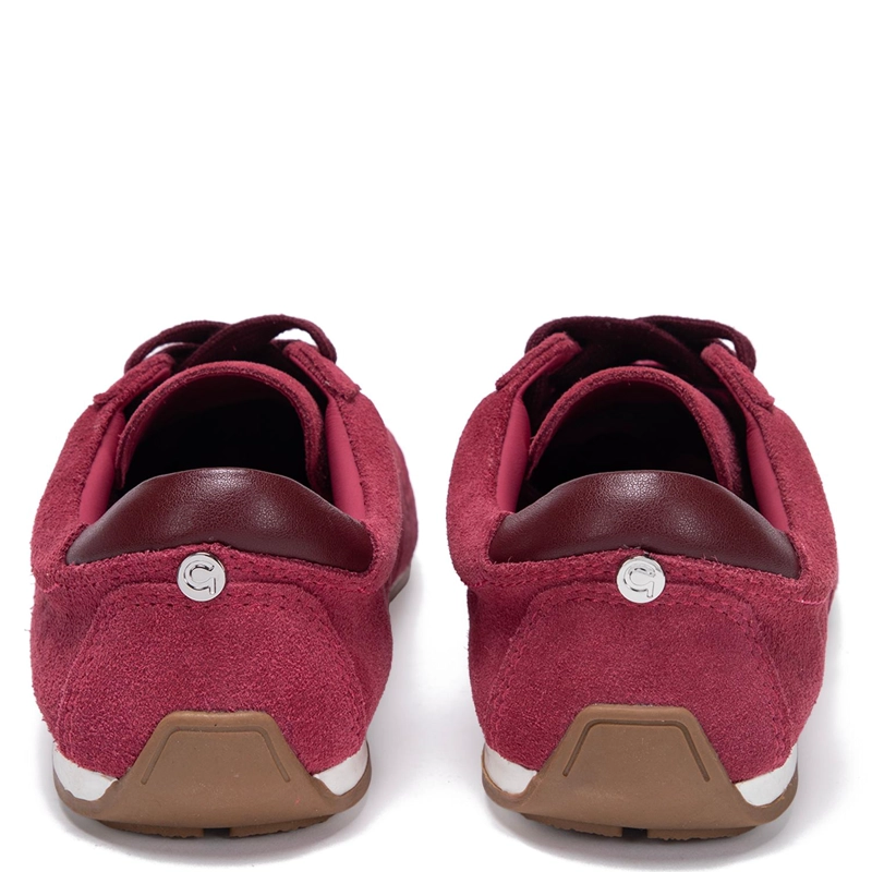 ZAPATILLA DE CUERO MUJER GACEL GUINDA NATT - 4