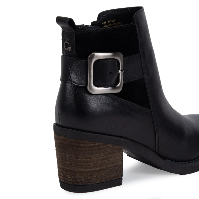BOTIN DE CUERO MUJER GACEL NEGRO PIERA - 4