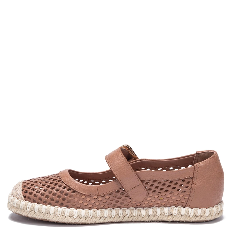 ALPARGATA DE CUERO MUJER GACEL CAMEL MIRTA - 3