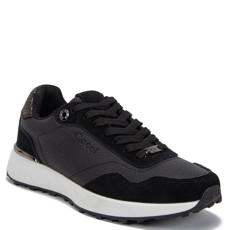 ZAPATILLA DE CUERO MUJER GACEL NEGRO DORI - 1