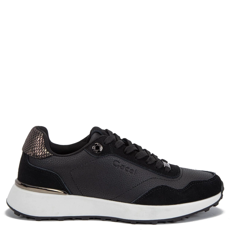 ZAPATILLA DE CUERO MUJER GACEL NEGRO DORI - 3