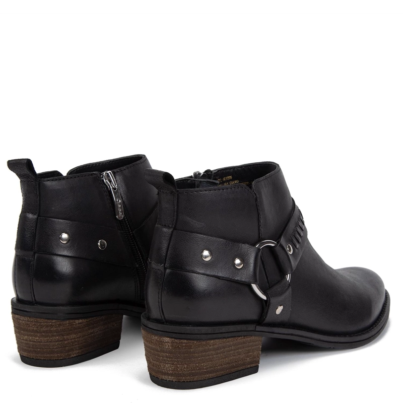 BOOTIE DE CUERO MUJER GACEL NEGRO GINA - 5