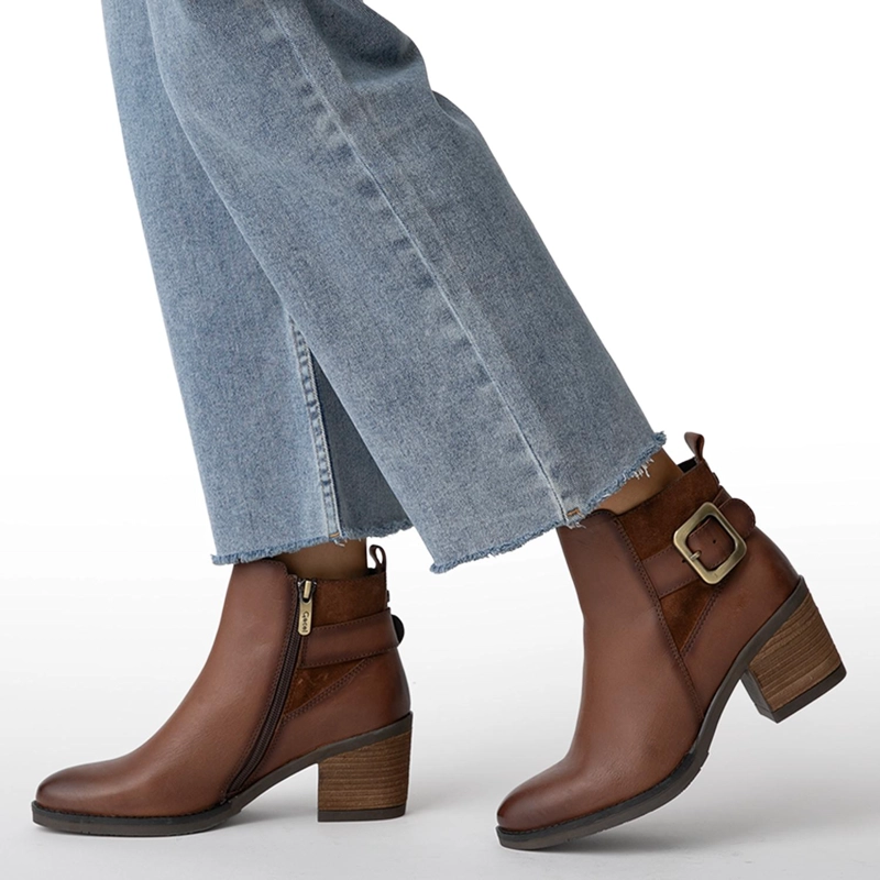 BOTIN DE CUERO MUJER GACEL TOSTADO PIERA 0661370 - 2