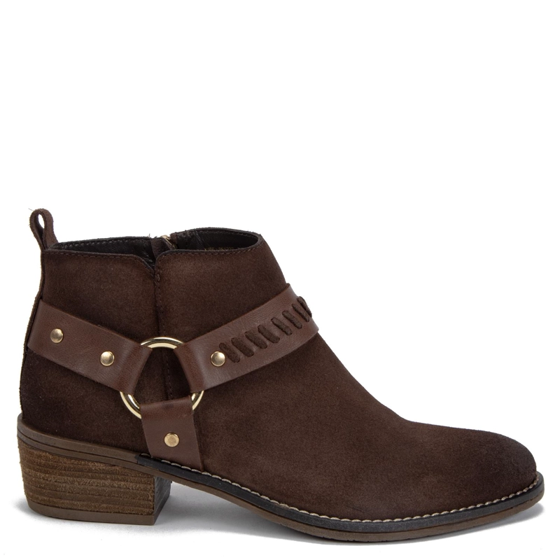 BOOTIE DE CUERO MUJER GACEL CHOCOLATE GINA 0661227 - 1