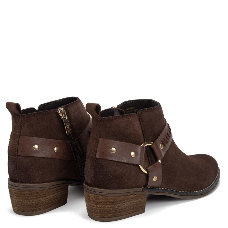 BOOTIE DE CUERO MUJER GACEL CHOCOLATE GINA 0661227 - 5