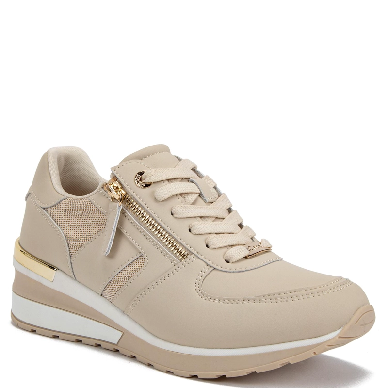 ZAPATILLA DE CUERO MUJER GACEL BEIGE BRIE 0661136 - 1