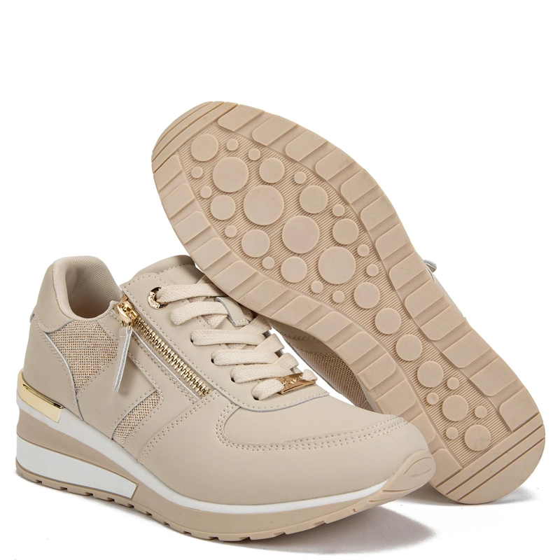 ZAPATILLA DE CUERO MUJER GACEL BEIGE BRIE 0661136 - 4