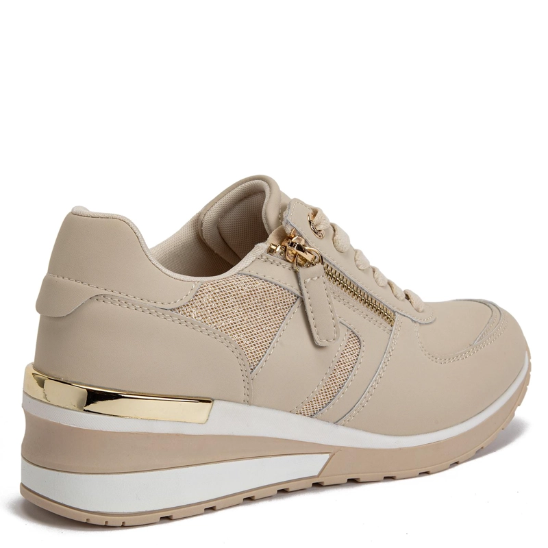 ZAPATILLA DE CUERO MUJER GACEL BEIGE BRIE 0661136 - 5