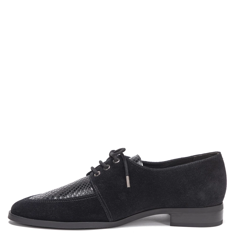 ZAPATO DE CUERO MUJER GACEL NEGRO CRUZ 0661172 - 3