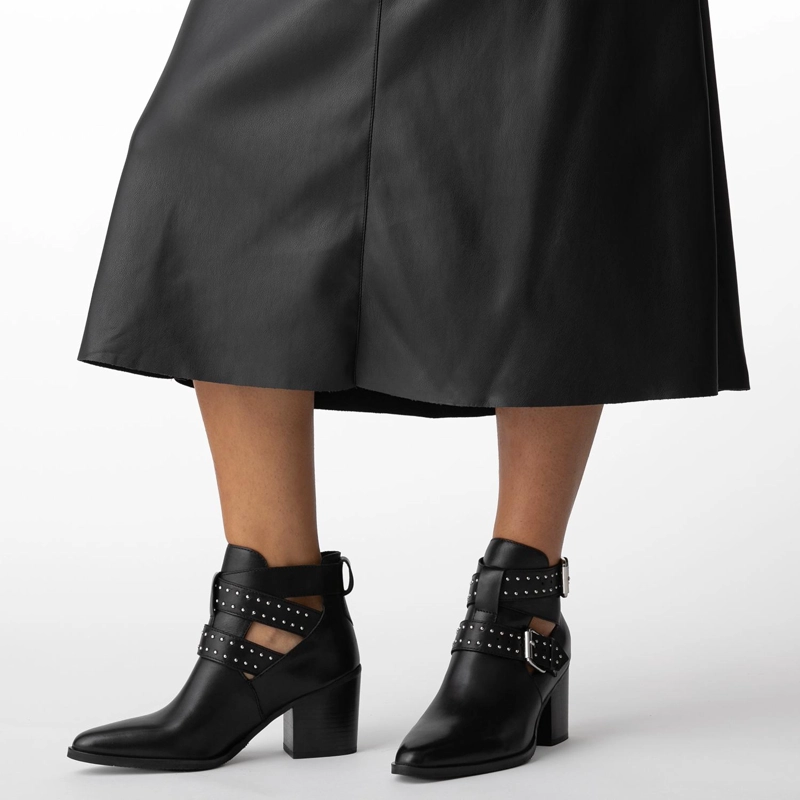 BOTIN DE CUERO MUJER GACEL NEGRO BRUNA 0661143 - 2