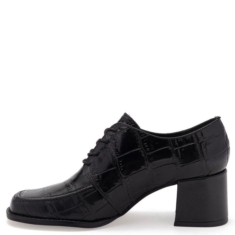 ZAPATO DE CUERO MUJER GACEL NEGRO KLAUDIA - 3