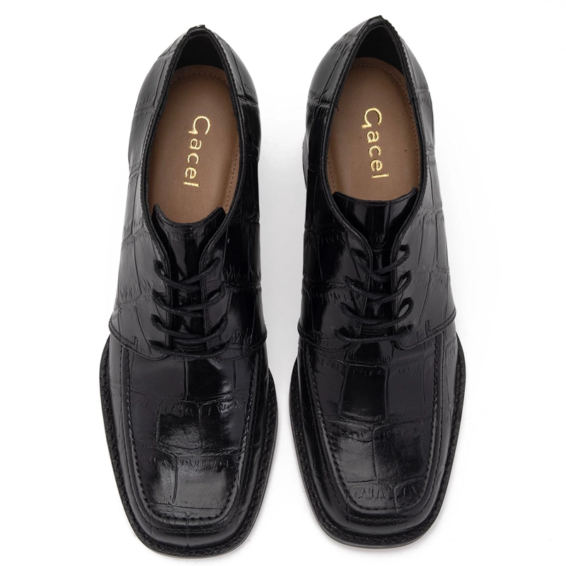 ZAPATO DE CUERO MUJER GACEL NEGRO KLAUDIA 0661270 - 4