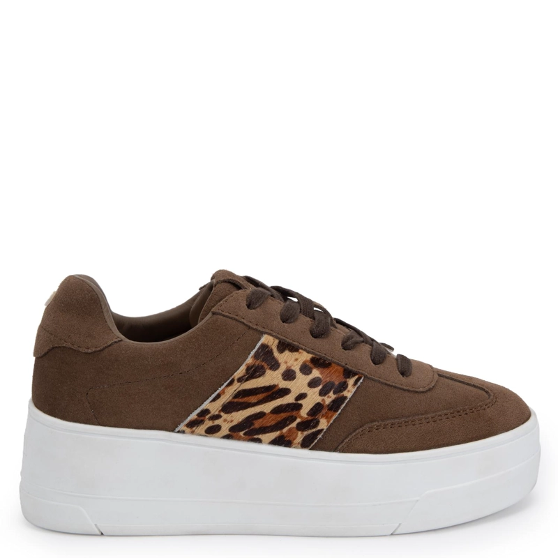 ZAPATILLA DE CUERO MUJER GACEL CAFE ROSI - 3
