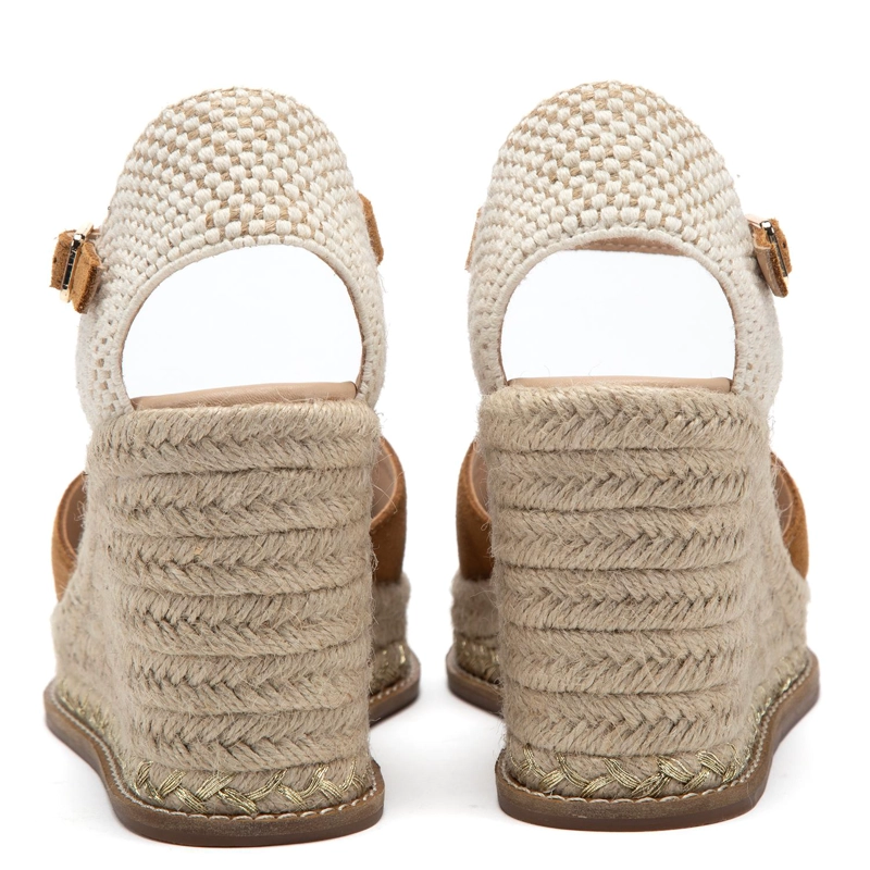 ALPARGATA DE CUERO MUJER GACEL CAMEL ADELA - 5