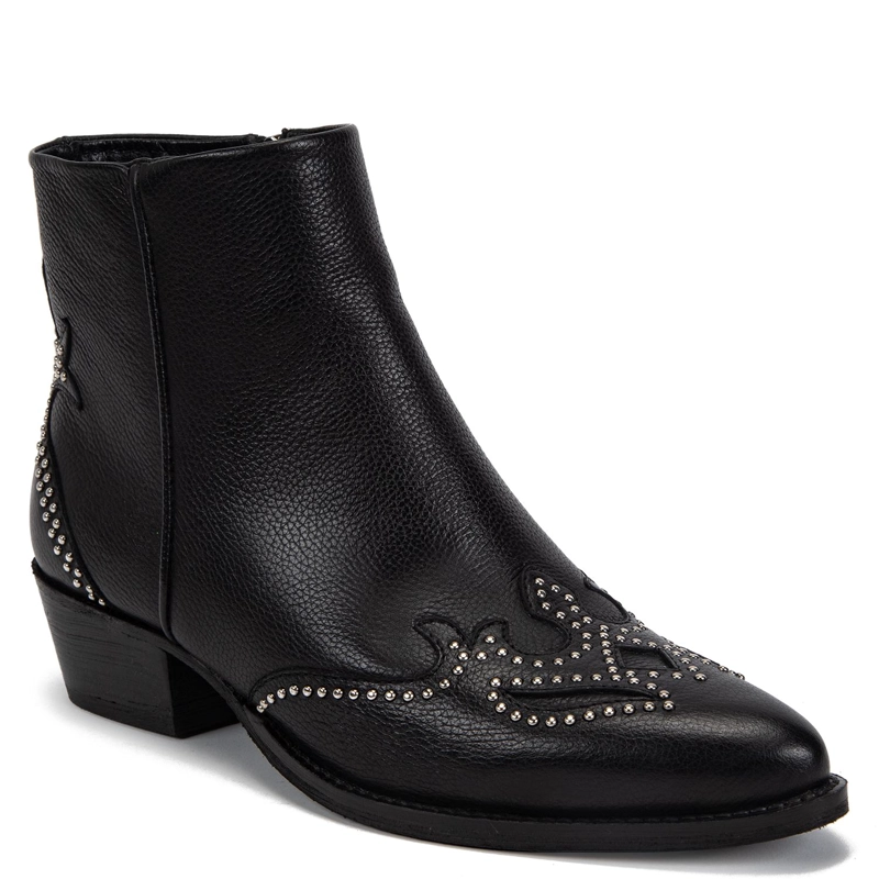 BOTIN DE CUERO MUJER GACEL NEGRO ASHLEY 0661119 - 3