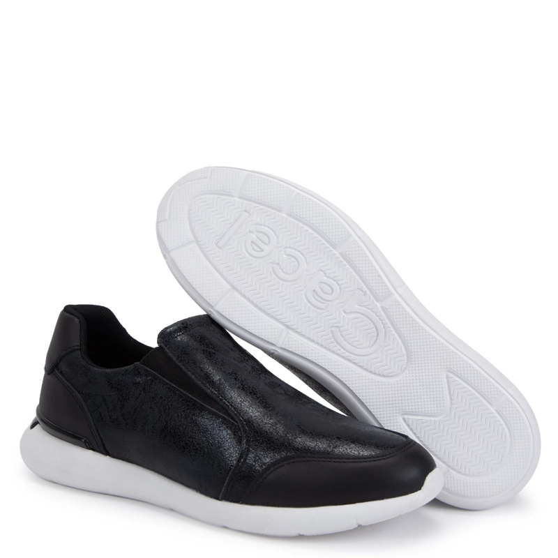 ZAPATILLA DE CUERO MUJER GACEL NEGRO STEFFY - 4