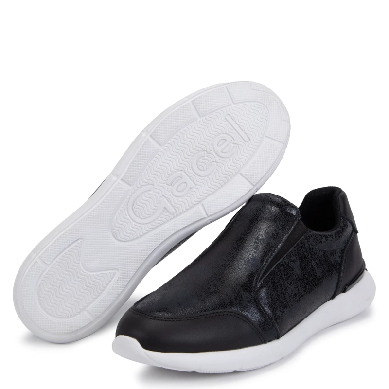 ZAPATILLA DE CUERO MUJER GACEL NEGRO STEFFY - 5