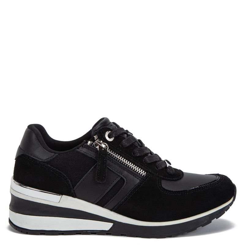 ZAPATILLA DE CUERO MUJER GACEL NEGRO BRIE 0661135 - 1