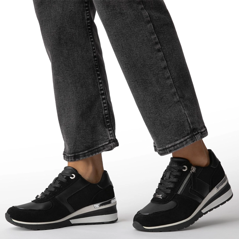 ZAPATILLA DE CUERO MUJER GACEL NEGRO BRIE 0661135 - 2