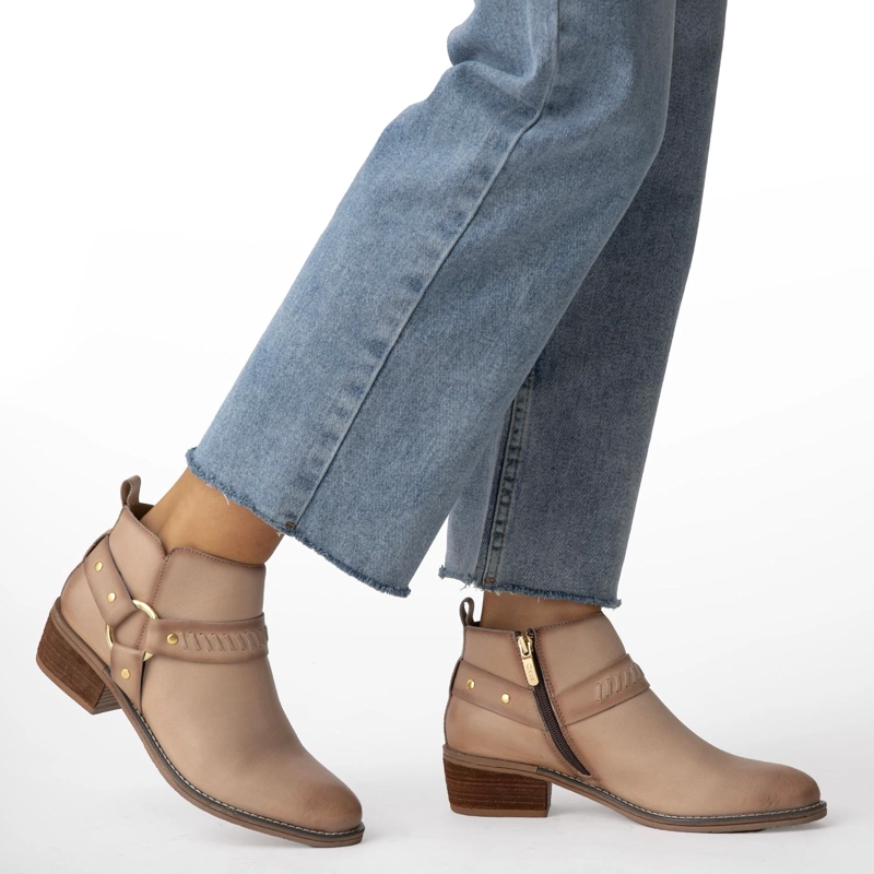 BOOTIE DE CUERO MUJER GACEL ARENA GINA 0661228 - 2