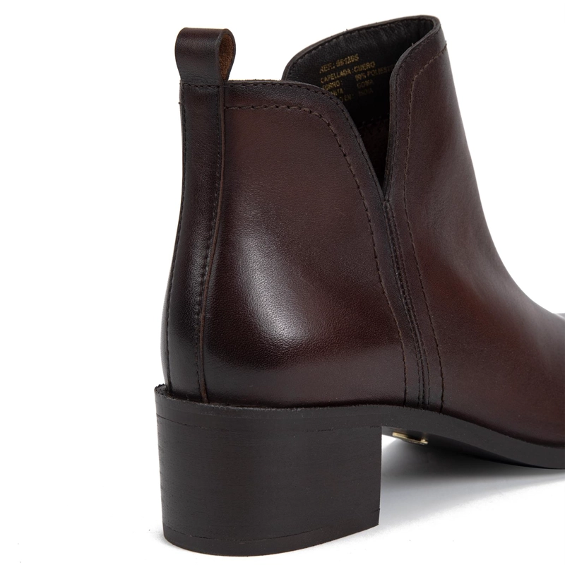 BOTIN DE CUERO MUJER GACEL CHOCOLATE ENYA - 4
