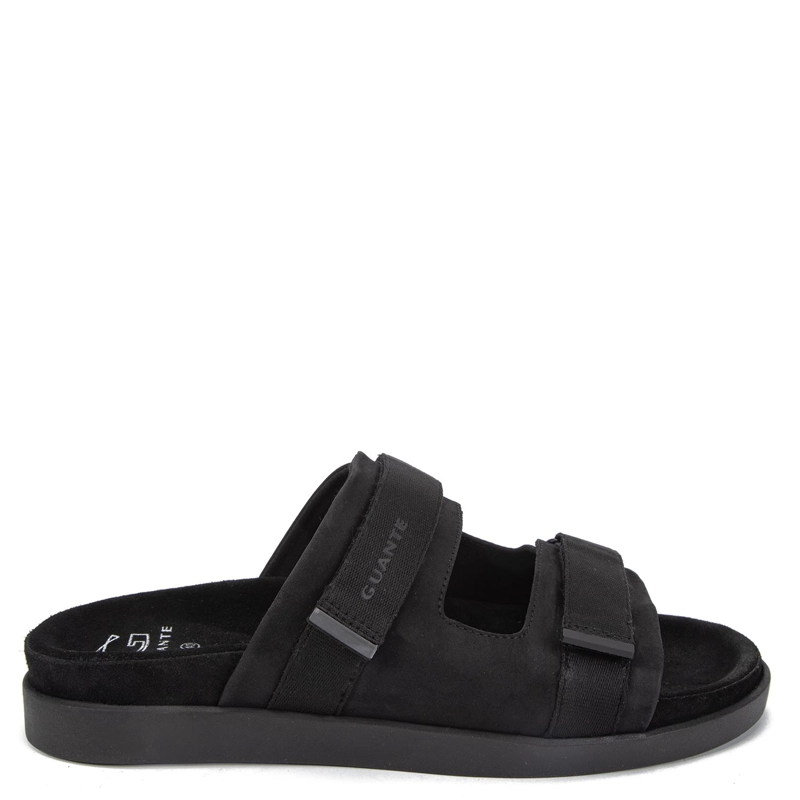 SANDALIA SEMI ABIERTA DE CUERO HOMBRE GUANTE NEGRO BERNA 0036438 - 1