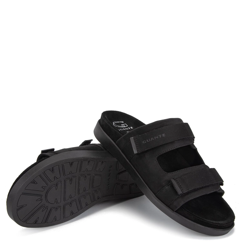SANDALIA SEMI ABIERTA DE CUERO HOMBRE GUANTE NEGRO BERNA 0036438 - 4