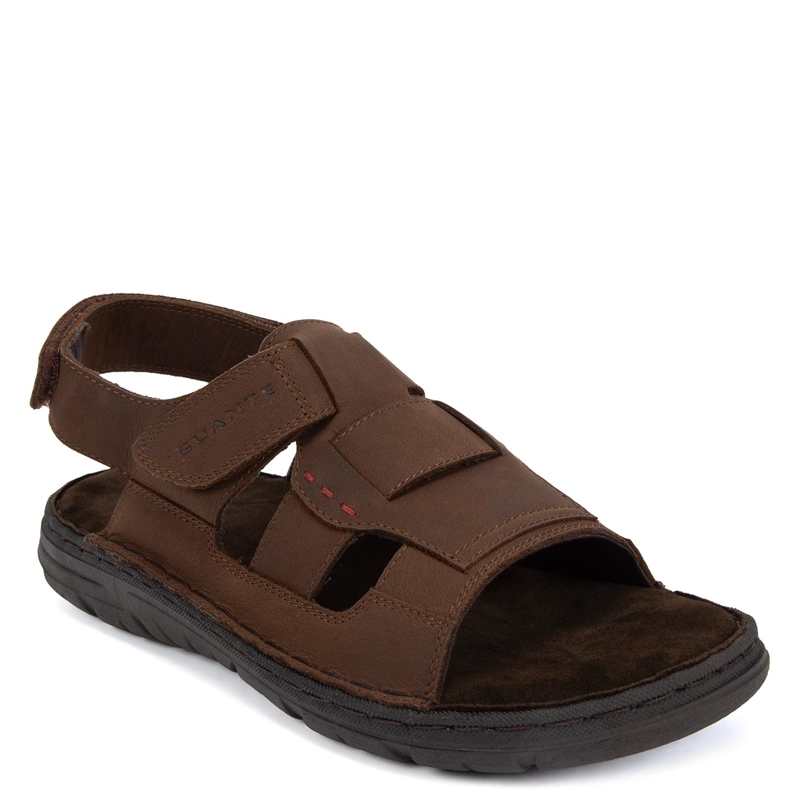 SANDALIA SEMI ABIERTA DE CUERO HOMBRE GUANTE CHOCOLATE TULUM 0036421 - 3