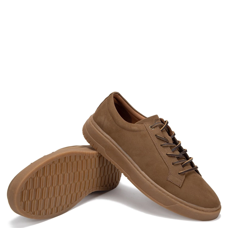 ZAPATILLA DE CUERO HOMBRE GUANTE CAMEL HONG KONG - 4