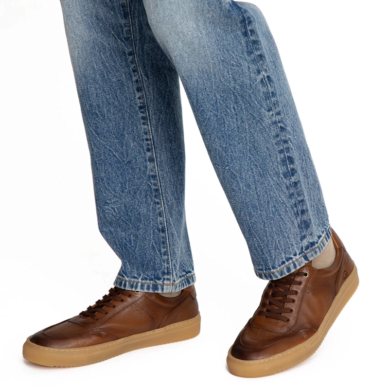 ZAPATILLA DE CUERO HOMBRE GUANTE CHOCOLATE FLORENCE - 2