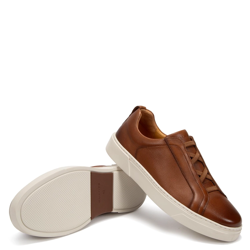 ZAPATILLA DE CUERO HOMBRE GUANTE CAMEL CHIPRE - 4