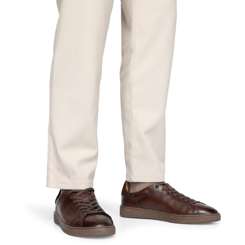 ZAPATILLA DE CUERO HOMBRE GUANTE CHOCOLATE SOHO - 2