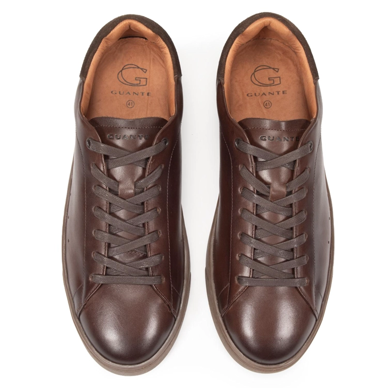 ZAPATILLA DE CUERO HOMBRE GUANTE CHOCOLATE SOHO 0036547 - 3