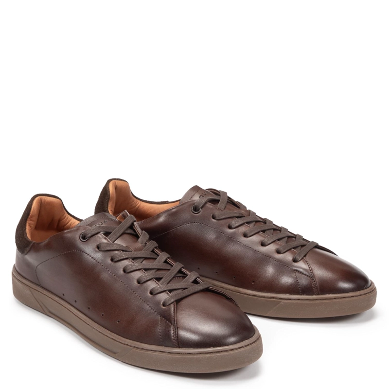 ZAPATILLA DE CUERO HOMBRE GUANTE CHOCOLATE SOHO 0036547 - 4