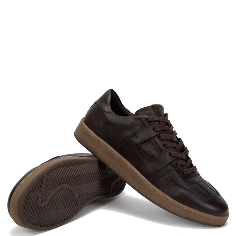 ZAPATILLA DE CUERO HOMBRE GUANTE CHOCOLATE BRONX 0036537 - 4