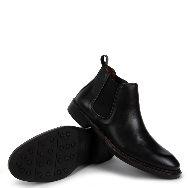 BOTIN DE CUERO HOMBRE GUANTE NEGRO LISBOURN - 4