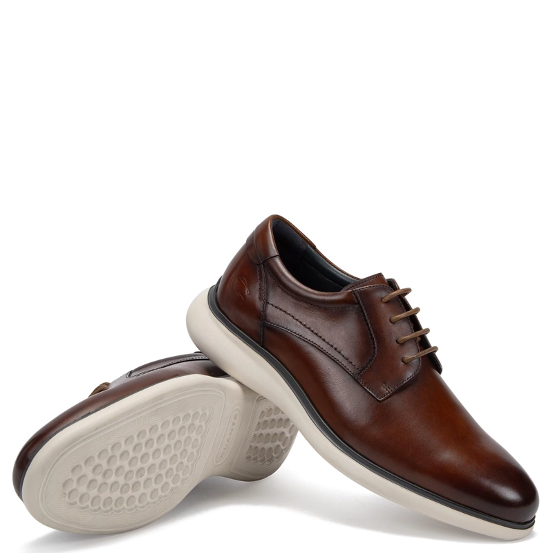 ZAPATO DE CUERO HOMBRE GUANTE CAMEL FEZ 0036535 - 3