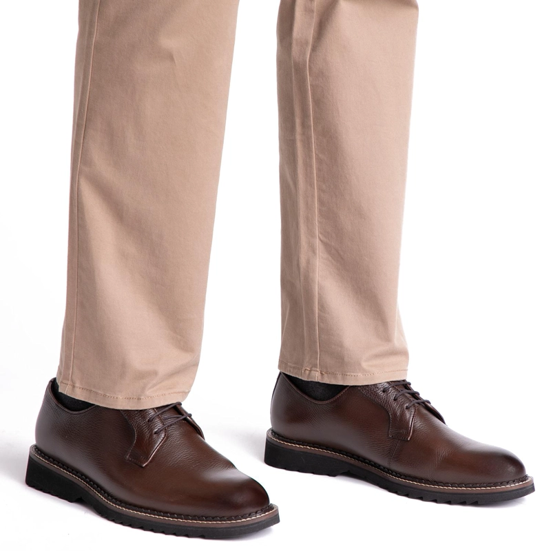 ZAPATO DE CUERO HOMBRE GUANTE CHOCOLATE NEW CASTLE 0036407 - 2