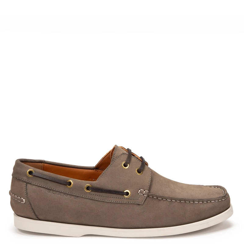 MOCASIN DE CUERO HOMBRE GUANTE GRIS LLANES 0036515 - 1